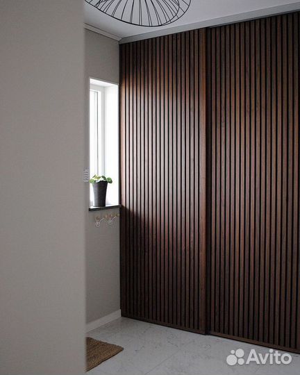 Реечные дверцы на шкаф распашной/купе под заказ