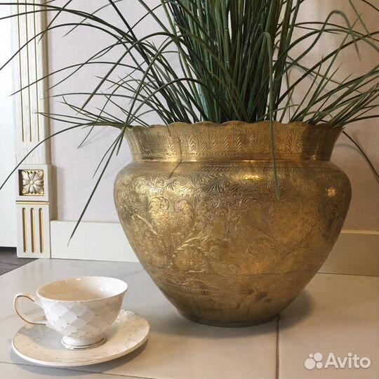 Ваза кашпо винтажная. Из латуни