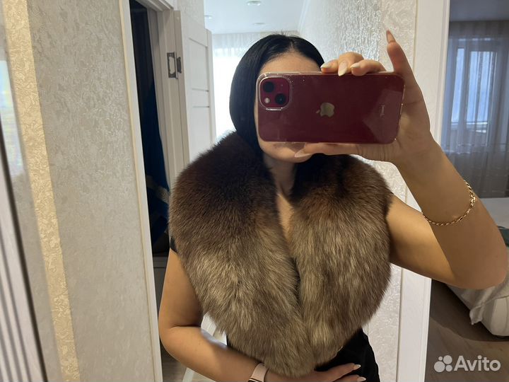 Меховой воротник песец