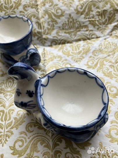 Подставка под яйцо гжель