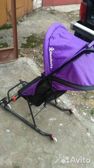 Детские санки коляска