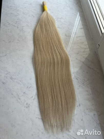 Волосы для наращивания, натуральные блонд 60