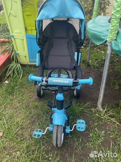 Трёхколёсный велосипед с ручкой Kreiss