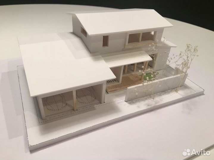 Макет модель здания дома архитектурный