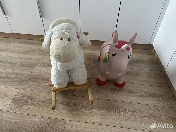 Плюшевая качалка и попрыгун