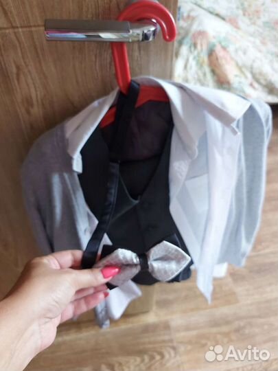 Комплект 122-128 серый брюки и жилет