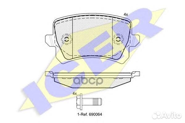 Колодки тормозные 181857 Icer