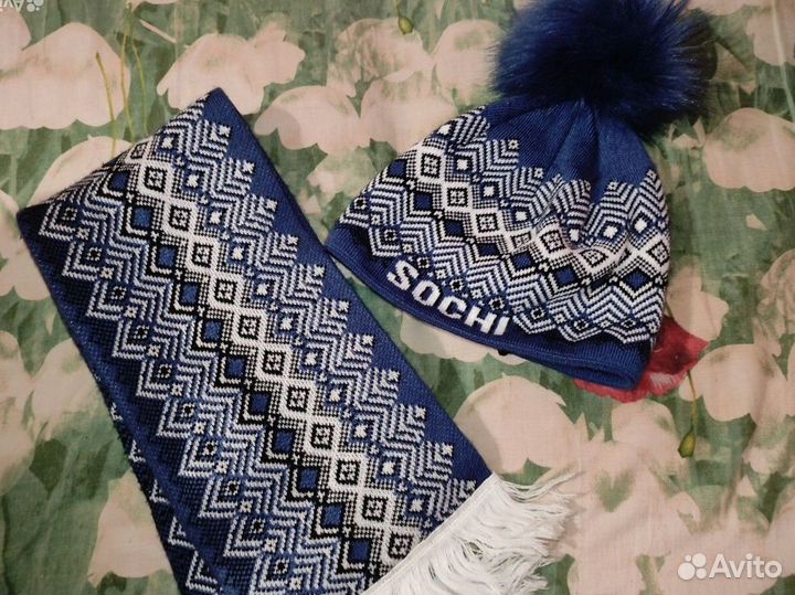 Шапка,шарф комплект