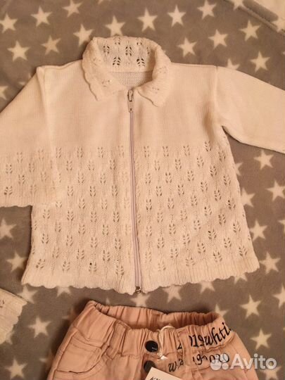 Кофты и штаны на девочку 80 размер