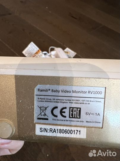 Видеоняня Ramili Baby rv 1000