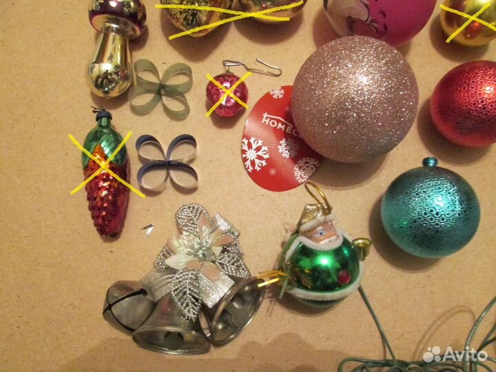 Новогодние ёлочные игрушки, украшения, гирлянды
