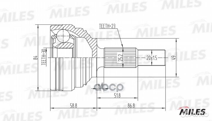 ШРУС наружный renault megane 1.4-1.6 03- (SKF V