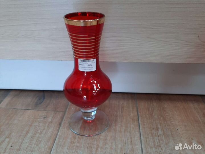 Вазочка цветное стекло