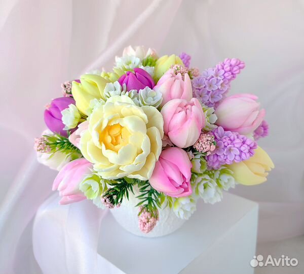 Букеты из мыльных цветов