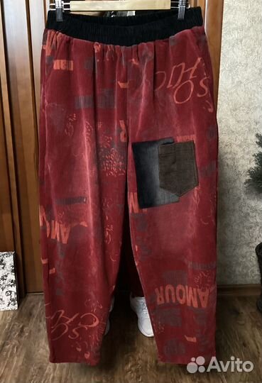 Вельветовые брюки на резинке 52-54-56