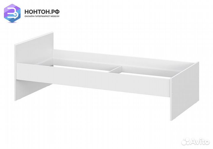 Кровать Грейс белая текстурная