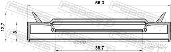 Сальник привода 95PES40560813C Febest