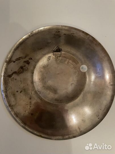 Тарелка настенная. Медь, латунь