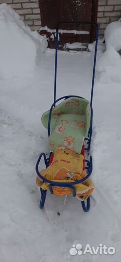Детские санки 2-местные