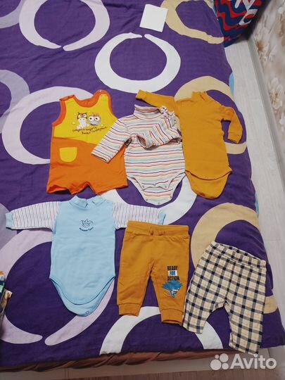 Вещи пакетом на мальчика с рождения до 9 мес