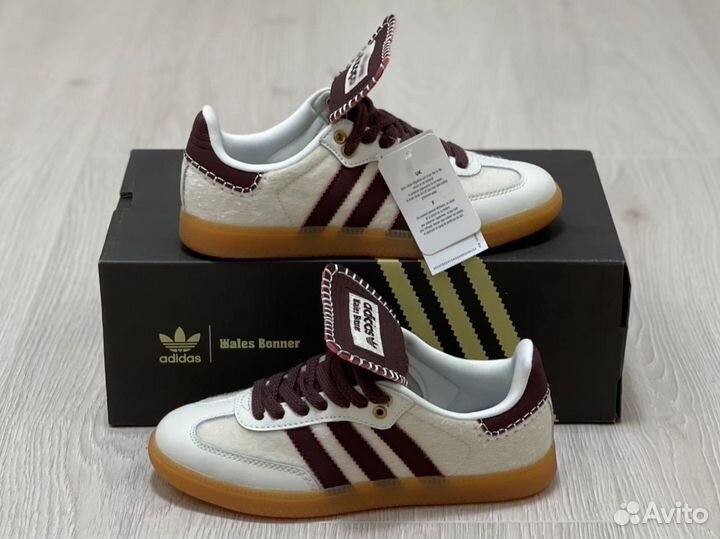 Кроссовки Adidas Samba Wales Bonner Cream White