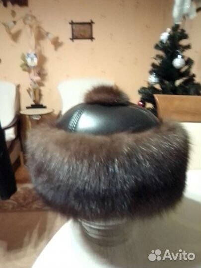 Мужская зимняя шапка с мехом