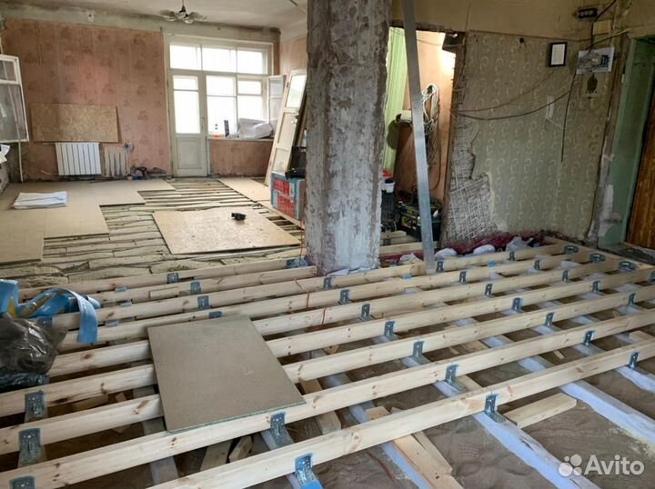 Замена, ремонт старых полов и заливка