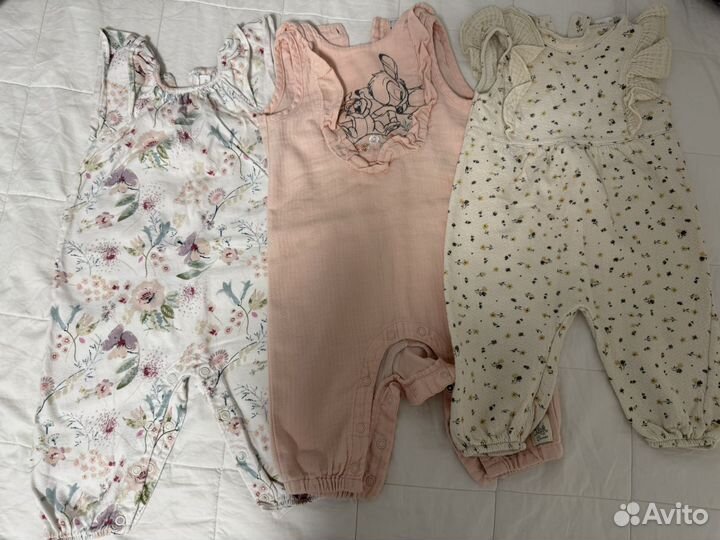 Слипы и боди для девочки 74