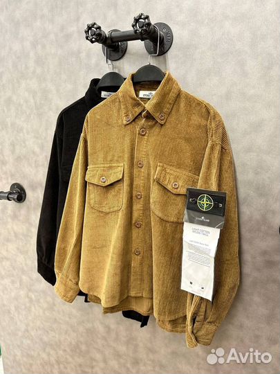 Вельветовая рубашка stone island