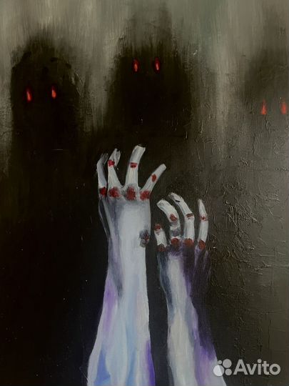 Картина акрилом «Во тьме»