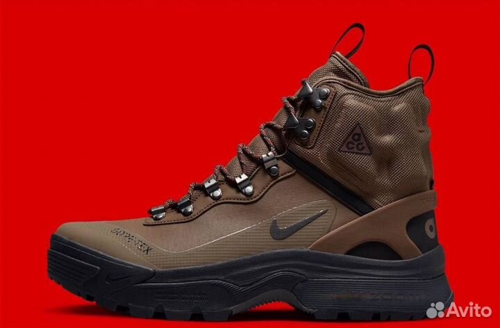 Nike acg air zoom gaiadome gore tex коричневый