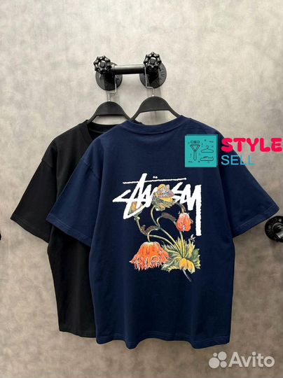 Stussy футболка трендовая (стиль 2024)