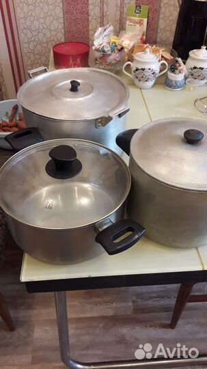 Кастрюли казан тарелки