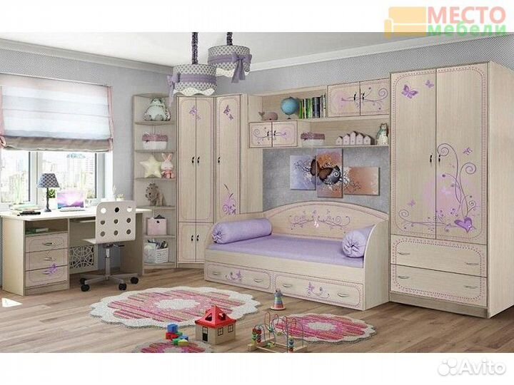 Детская мебель Лилак:шкаф, кровать