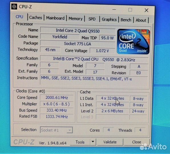 Комп 4-х ядерный Q9550+Nvidia+8Gb+HDD 500Gb