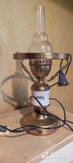 Керосиновая лампа электро с фарфоровой вставкой