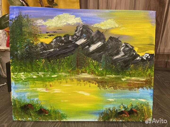 Картина маслом на холсте пейзаж