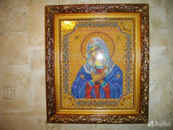 Икона, вышитая бисером