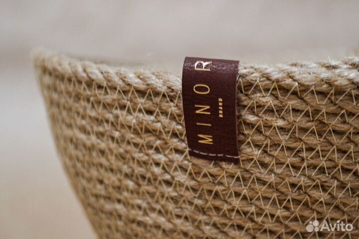 Корзина из джута с крышкой