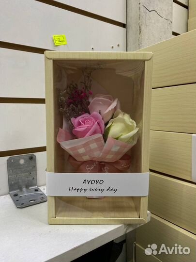 Мыльные розы в коробке