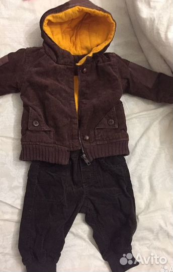 Вельветовая куртка и штаны на 62-68
