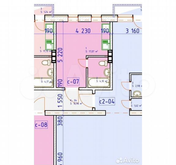 Квартира-студия, 23,2 м², 2/3 эт.