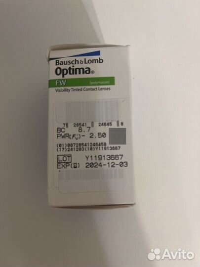 Контактные линзы optima