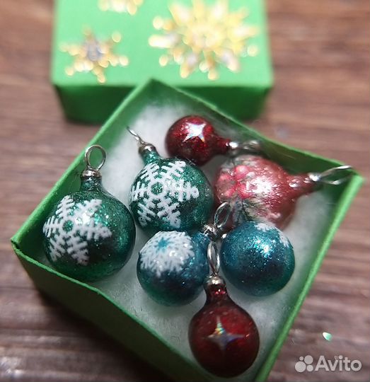 Миниатюрные новогодние шары
