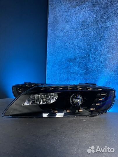 Яркие Bi LED фары Audi Q7 4L рестайлинг обмен