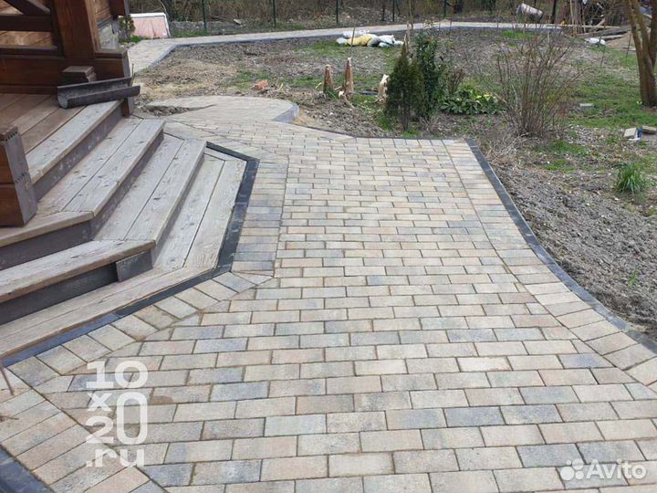 Тротуарная плитка, брусчатка, бордюры