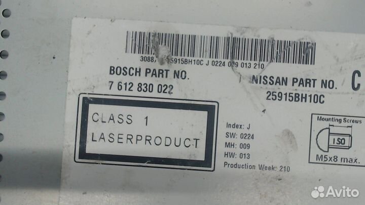 Магнитола Nissan Qashqai, 2010