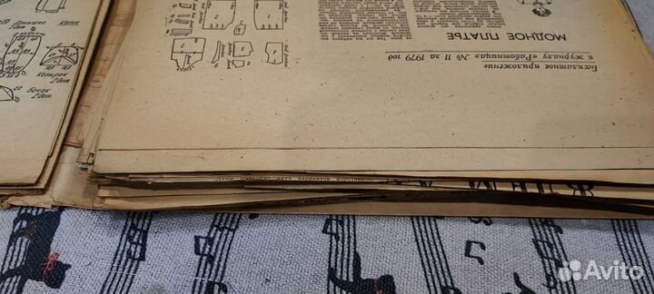 Выкройки к журналу Работница 1970х годов