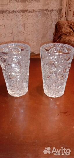 Ваза для цветов хрустальная