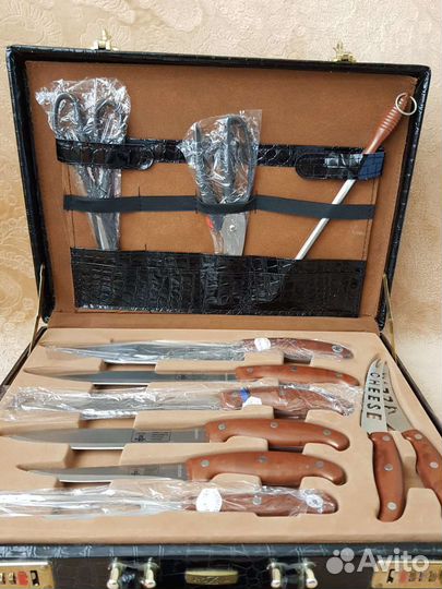 Набор ножей подарочный чемодан новый
